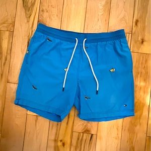 TOMMY HILFIGER Men's Swim Shorts birds & bananas Crisp Bright trunks